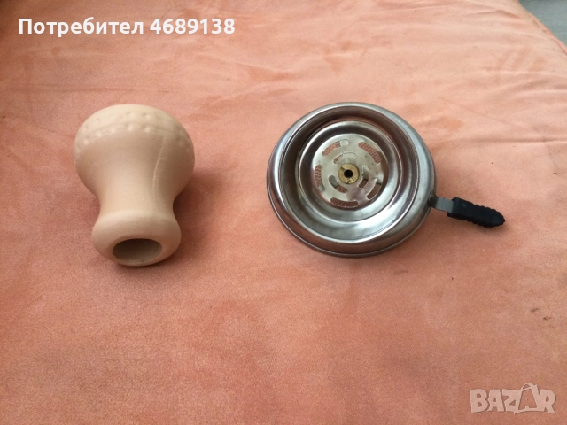 Глинена чашка за наргиле с коминче за въглени, снимка 2 - Наргилета - 52866175