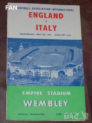 Англия - Швеция, Италия 1959 г., Югославия 1960 г., Мексико 1961 г. оригинални футболни програми, снимка 1 - Фен артикули - 20543985