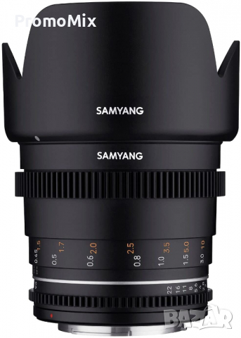 Обектив Samyang 50mm T1.5 VDSLR MK2 Canon EF -M, снимка 4 - Обективи и филтри - 36192853