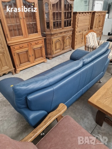 Диван-Естествена Кожа-внос от Германия!, снимка 5 - Дивани и мека мебел - 52166826