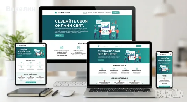 Професионален уеб дизайн, разработка на уебсайтове + пълна поддръжка