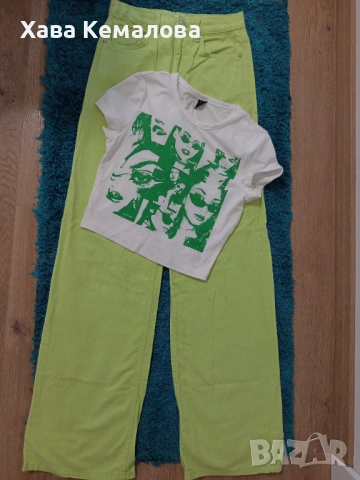 Комплект от дънки и топ, снимка 2 - Дънки - 53616933