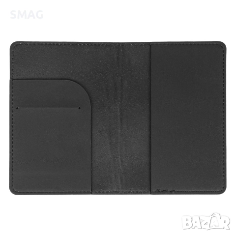 Черен калъф за паспорт от PU кожа със златисти орнаменти 9x13.8 см_1223716, снимка 2 - Други - 52305375