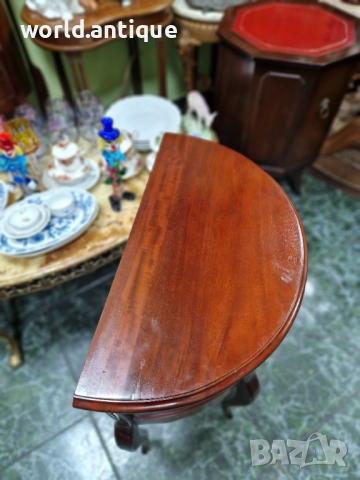 Уникална антикварна английска конзолна масичка с чекмеджета, снимка 7 - Антикварни и старинни предмети - 52309778