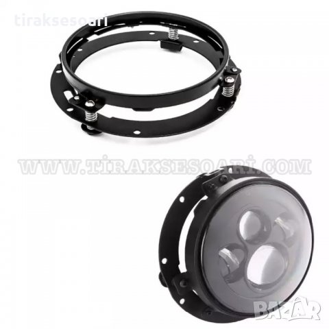 2 БРОЯ Комплект Монтажни стойки за кръгли LED фарове 7" (инча), снимка 2 - Аксесоари и консумативи - 33955807