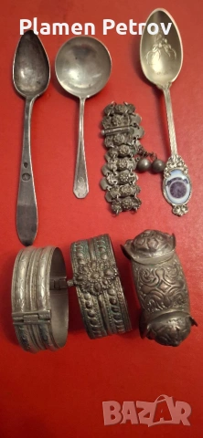 Колекционерска чиния сребърни лъжички и рогатки , снимка 2 - Колекции - 28403331