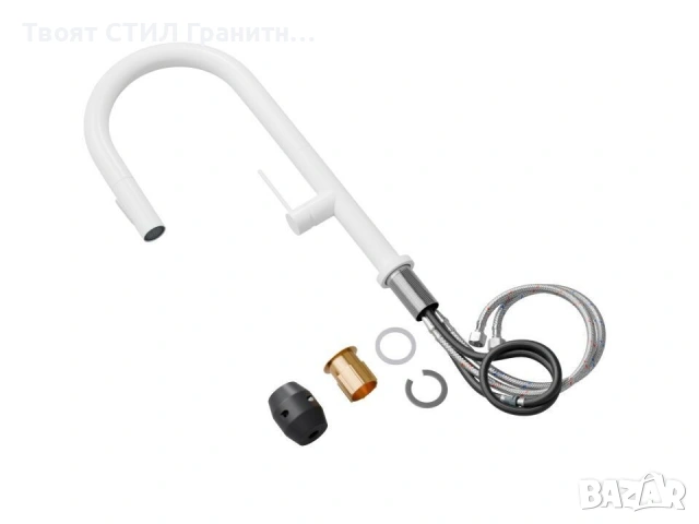 Бял смесител за кухня с изтегляща глава, 2 режима на струя - 9020, снимка 11 - Смесители - 53736533