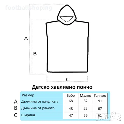 Детски пончовци - 11 варианта, снимка 12 - Хавлии и халати - 49543884