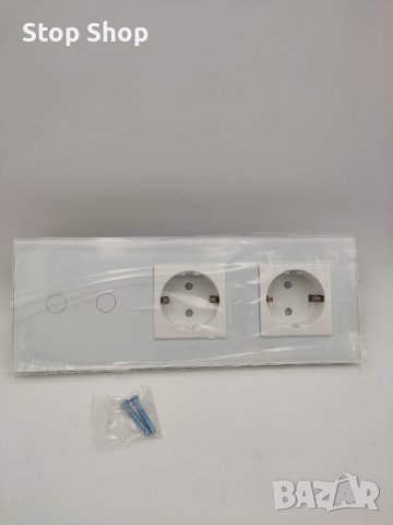 BSEED Сензорен превключвател за осветление с електрически гнезда на ЕС Бели стенни светодиодни превк, снимка 5 - Ключове, контакти, щепсели - 41953245