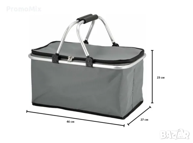 Термо чанта Faltbarer Thermo-Einkaufskorb Сгъваема пазарска кошница за пикник плаж хладилна чанта, снимка 4 - Хладилни чанти - 49737152