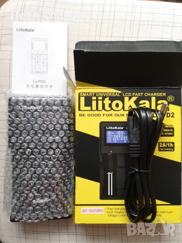 Liitokala lii-PD2 Интелигентно зарядно за 2 Батерии, снимка 5 - Друга електроника - 44699182