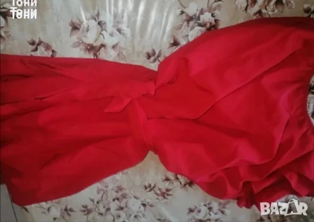Нова Червена Рокля с Едно Рамо М , снимка 5 - Рокли - 50775807