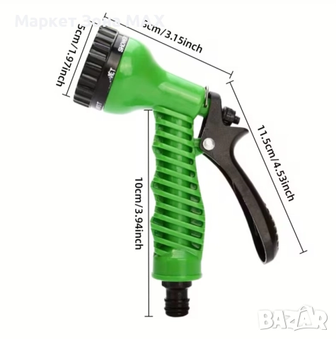 Разтегателен градински маркуч с пистолет и съединител, снимка 2 - Напояване - 52893455