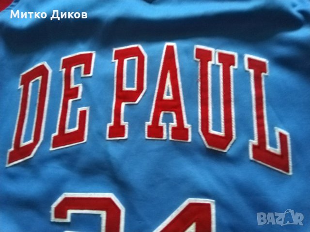 Баскетболна тенсика Depaul Blue Demons #24 Mark Aguirre  Хардууд легенди размер ХХЛ          , снимка 4 - Баскетбол - 34464700