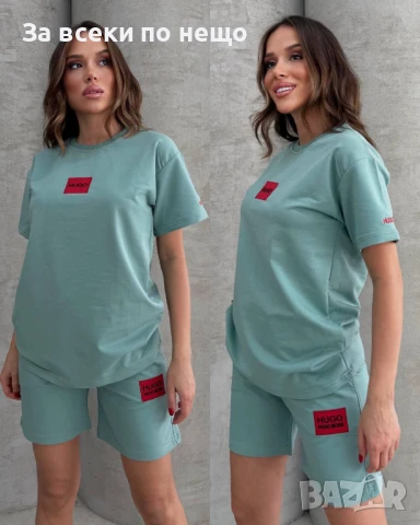 Hugo Boss Дамски Летен Спортен Комплект🔝Дамски Спортен Екип Хуго Бос - 5 Цвята Код A708, снимка 3 - Комплекти - 50932932