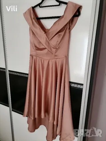 Рокля сатен, снимка 2 - Рокли - 47573533