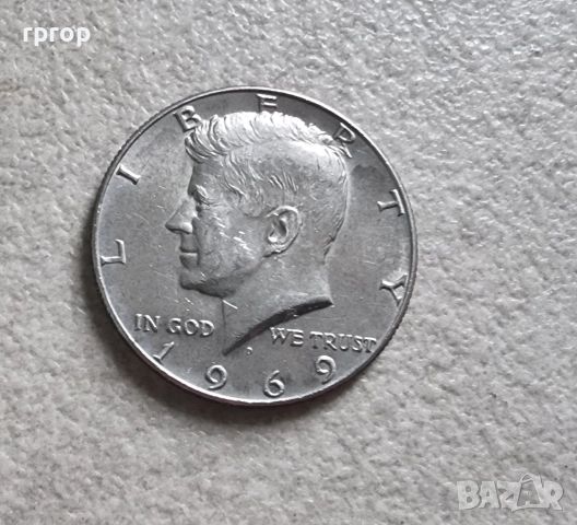 САЩ . ½ долар . Сребро. 1969 година., снимка 6 - Нумизматика и бонистика - 51058641