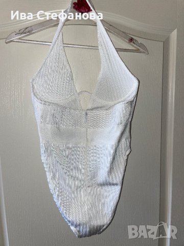 Ново с етикет хигиена лепенка луксозно парти елегантно официално бяло бандажно боди , снимка 4 - Бански костюми - 41773251