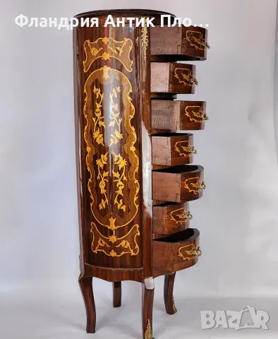 Висок седмичен комод " Луи XV" - кръг , снимка 4 - Скринове - 36354944