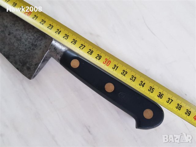 Уникален стар интересен и качествен кован нож с бронзови нитове, снимка 16 - Антикварни и старинни предмети - 42043471