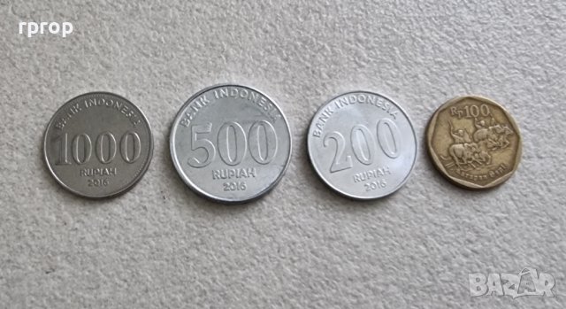Монети. Индонезия. Рупии. 4 бр. 2016 година.