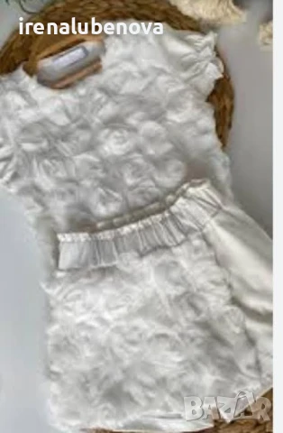 Страхотен официален комплект момиче в бяло, снимка 4 - Детски комплекти - 50694709