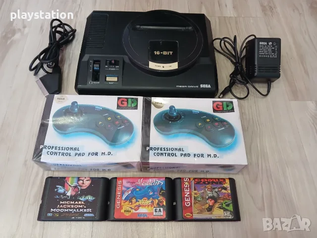 Уникален Колекционерски Комплект: Sega Mega Drive 1 (16-BIT) + 2 Чисто Нови Джойстика и 3 Топ игри
