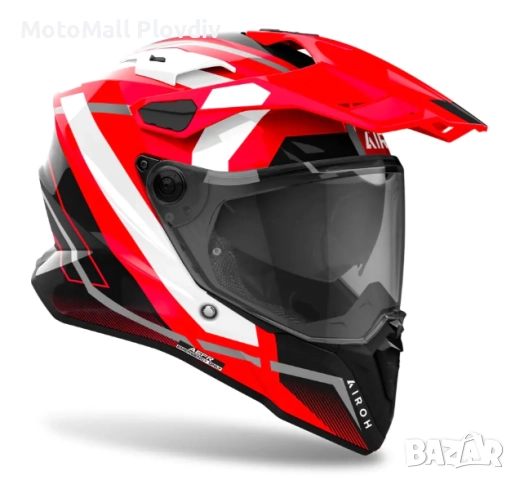 Каска Commander 2 Mavick Red Gloss, снимка 2 - Аксесоари и консумативи - 51682627