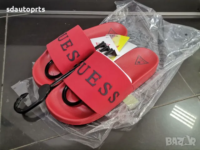 Нови 41/42 Мъжки чехли сандали Guess Червени, снимка 2 - Джапанки - 49843552