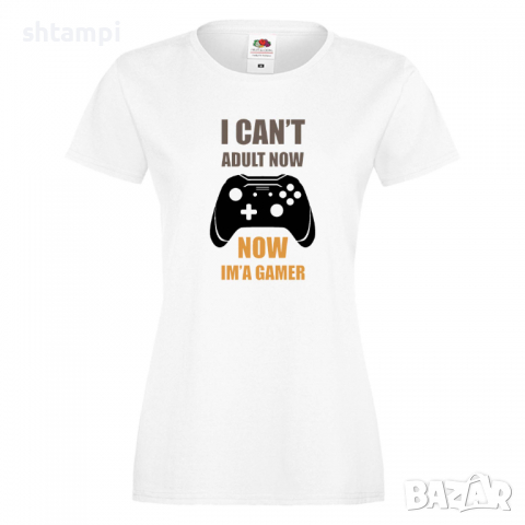 Дамска тениска I Can't Adult Now, снимка 2 - Тениски - 36191302
