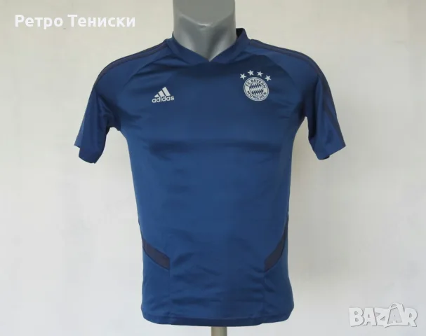 Тениска на Байерн Мюнхен • тренировъчен модел • adidas • синьо • размер M • Деца