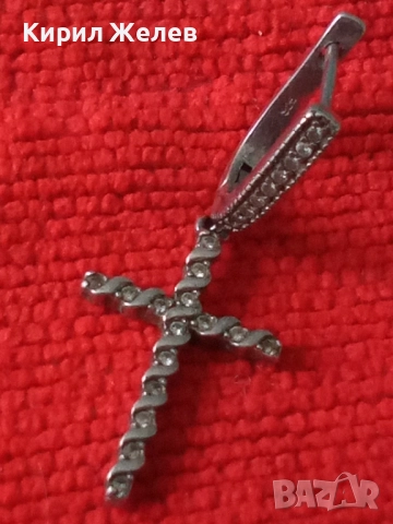 Старо сребърно кръстче 29565, снимка 7 - Колиета, медальони, синджири - 52361096