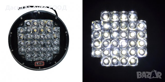 1 бр. кръгъл ЛЕД Бар LED bar халогени Jumbo 96W , SG0296B, снимка 2 - Аксесоари и консумативи - 40179650