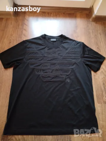 Emporio Armani Cotton Printed Logo  - страхотна мъжка тениска КАТО НОВА 3XL, снимка 6 - Тениски - 49731196