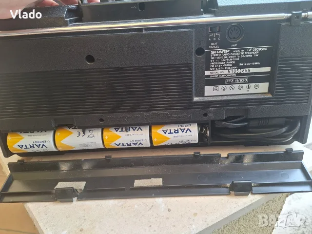 SHARP GF-3939 S(D) - ретро стерео радиокасетофон, снимка 8 - Радиокасетофони, транзистори - 55725354