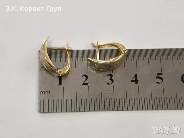 Дамски златени обеци 14К 585 / 1,63 гр., снимка 9 - Обеци - 55854284