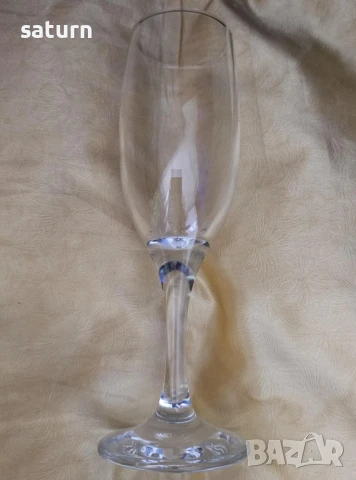 чаши за шампанско стъко 5 броя, снимка 3 - Чаши - 50948348