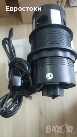 HANNELORE Прибиращ се вграден контакт с USB за бюро, с 4 отделения с 2 USB-A, вграден контакт , снимка 10 - Безжични зарядни - 49260844