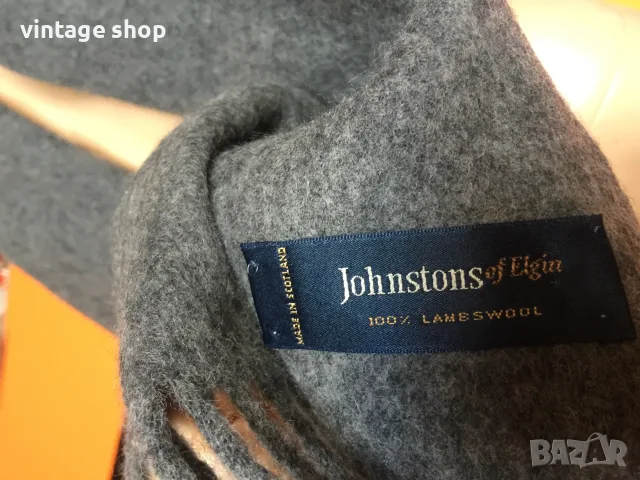 Мъжки шал Johnstons of Elgin, агнешка вълна, снимка 6 - Шалове - 56313019