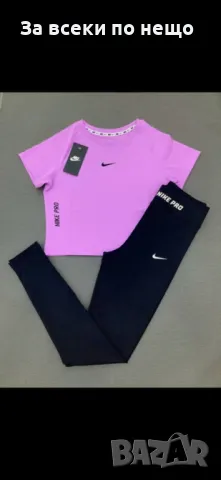 Nike Дамски Спортен Комплект Тениска И Клин🔝Дамски Спортен Екип Найк - Различни Цветове Код LFS334, снимка 2 - Спортни екипи - 49612702