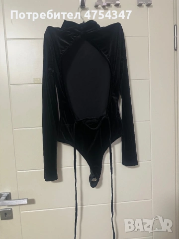 Черно велурено боди – гол гръб – много запазено
