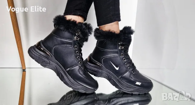 Намаление на дамски зимни боти Nike с пух, снимка 3 - Дамски боти - 56138645