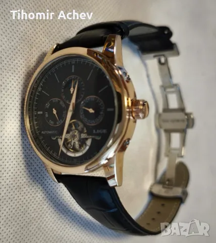Нов ръчен мъжки автоматичен часовник, гаранция, снимка 15 - Мъжки - 48960970