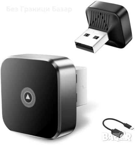 Нов Компактен безжичен CarPlay адаптер Type-C/USB iOS10+ Android10+