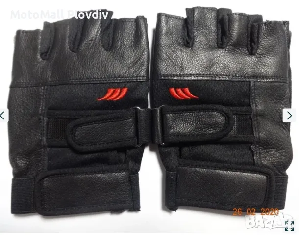 Кожени ракавици без пръсти рокерски рокер чопър мото мотори мотор, снимка 4 - Аксесоари и консумативи - 49316016