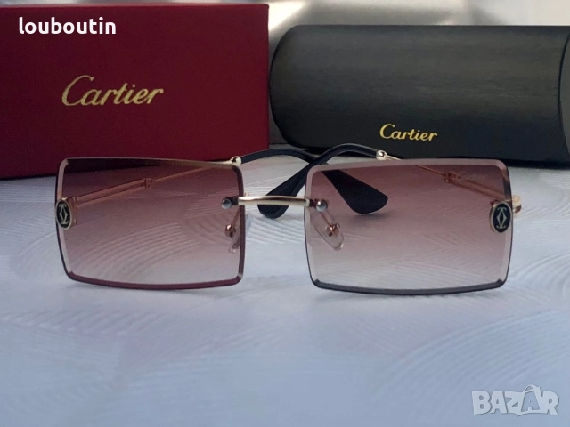 Cartier Мъжки слънчеви очила правоъгълни 3 цвята черни кафяви сини, снимка 9 - Слънчеви и диоптрични очила - 51739091