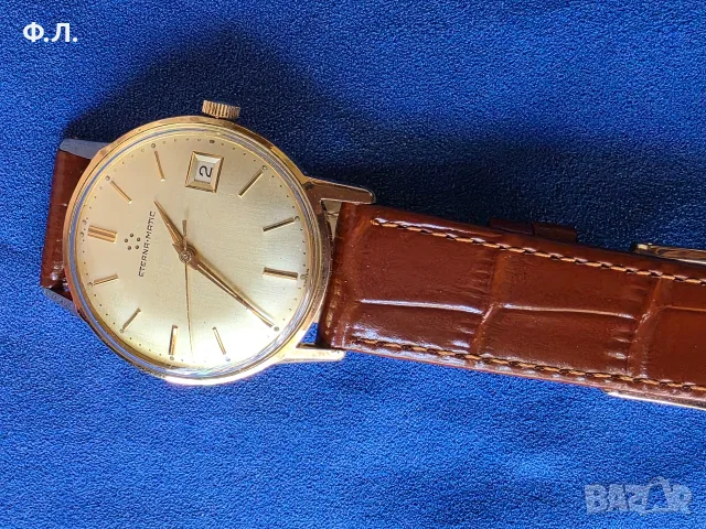 Мъжки часовник Eterna-Matic Date Gold Case Automatic TOP , снимка 4 - Мъжки - 56337335