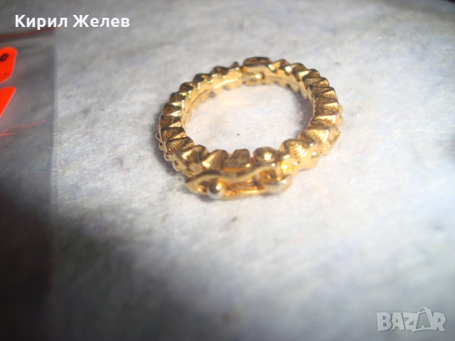 СТАРИННО ВИНТИДЖ ПОЗЛАТЕНО ОРИГИНАЛНО АРТ - ДЕКО БИЖУ 26444, снимка 4 - Антикварни и старинни предмети - 36095145