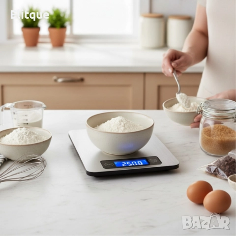 Кухненска електронна везна Luigi Ferrero Prima FR-110I – инокс платформа, 10kg, точност до 1g, снимка 5 - Други стоки за дома - 52503990