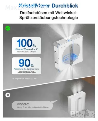 Робот за прозорци ECOVACS, снимка 5 - Прахосмукачки - 56016635